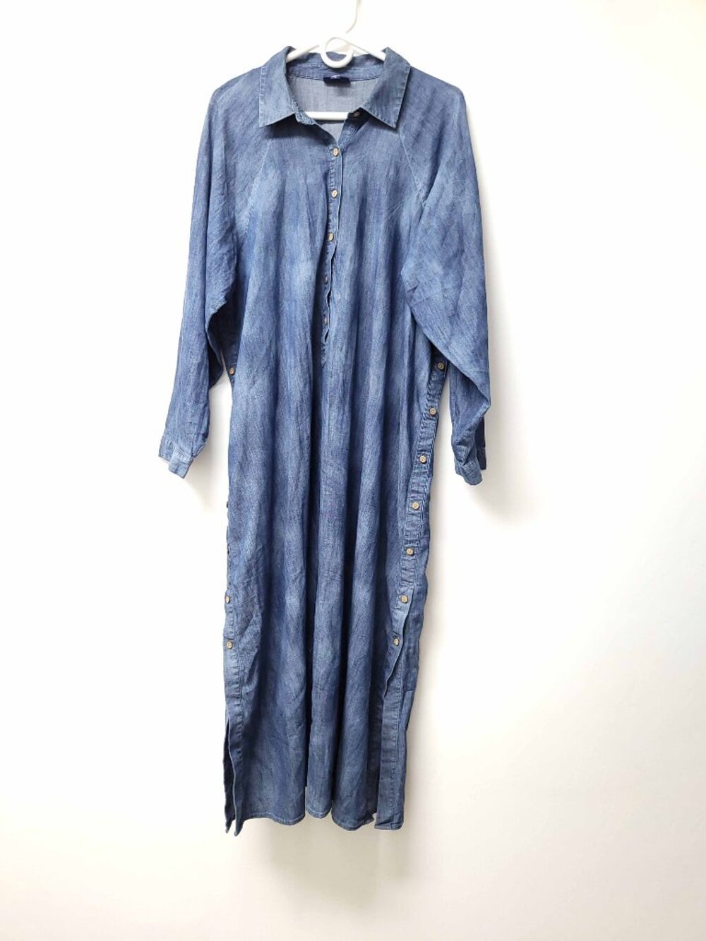 Pure Jill Indigo Boho Long Sleeve Dress Size XL